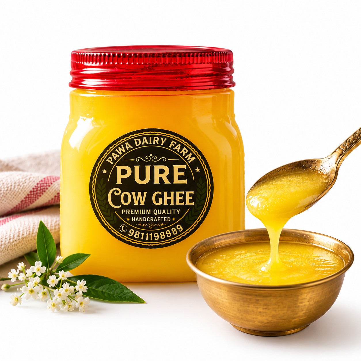 Pawa Pure Cow Ghee three pack sizes